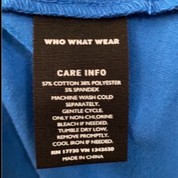 🔥🔥XS Royal Blue One Shoulder Short Sleeved Dress Who What Wear NEW FIRM PRICE - Picture 4 of 5